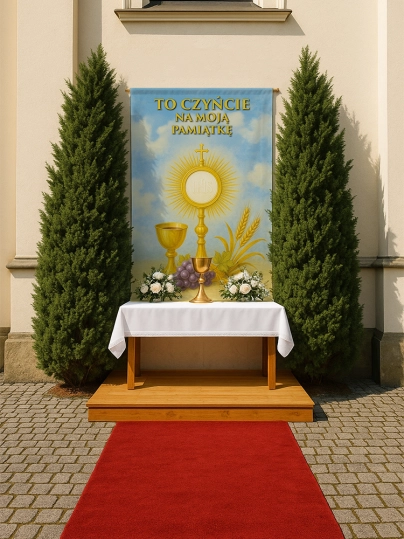 Baner na Boże Ciało dekoracja ołtarzy i procesji BBC0001
