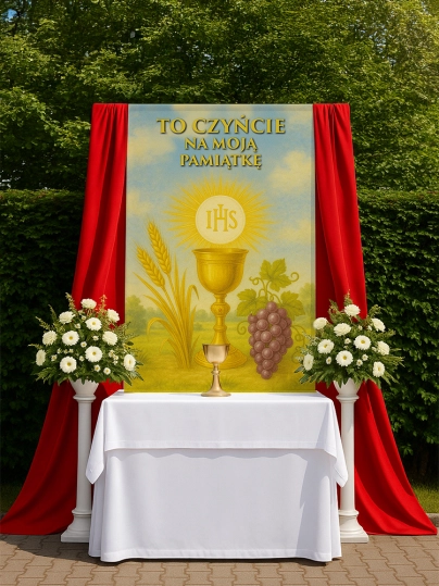Baner na Boże Ciało dekoracja ołtarzy i&nbsp;procesji BBC0004