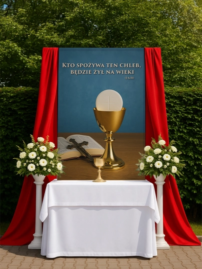 Baner na Boże Ciało dekoracja ołtarzy i procesji BBC0008