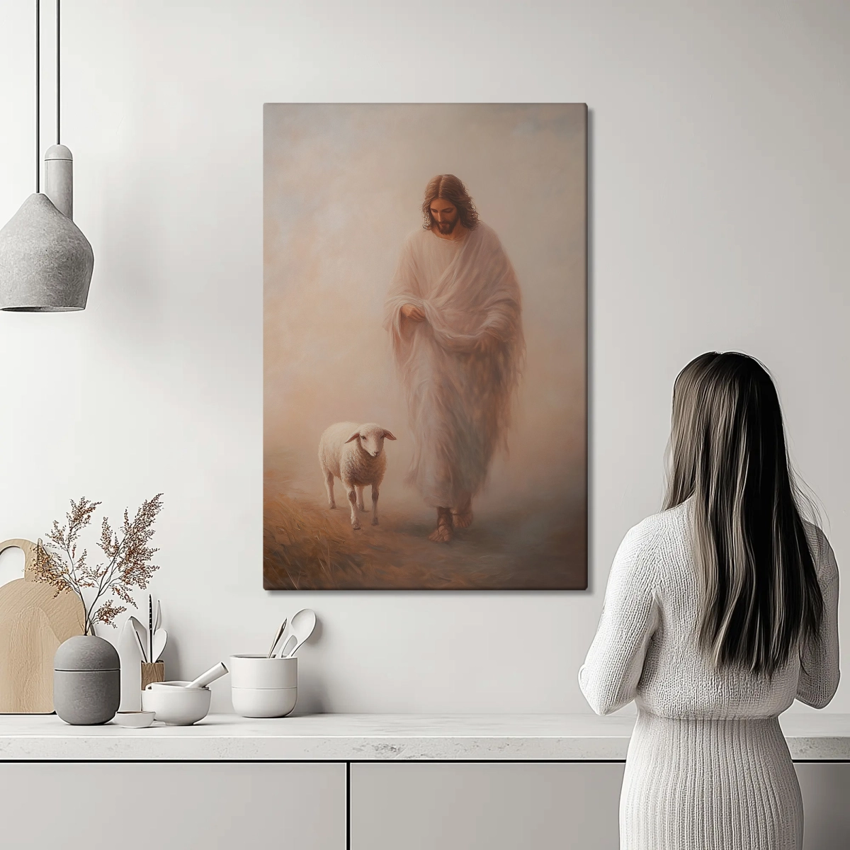 Obraz na płótnie Jezus Dobry Pasterz JDP0005