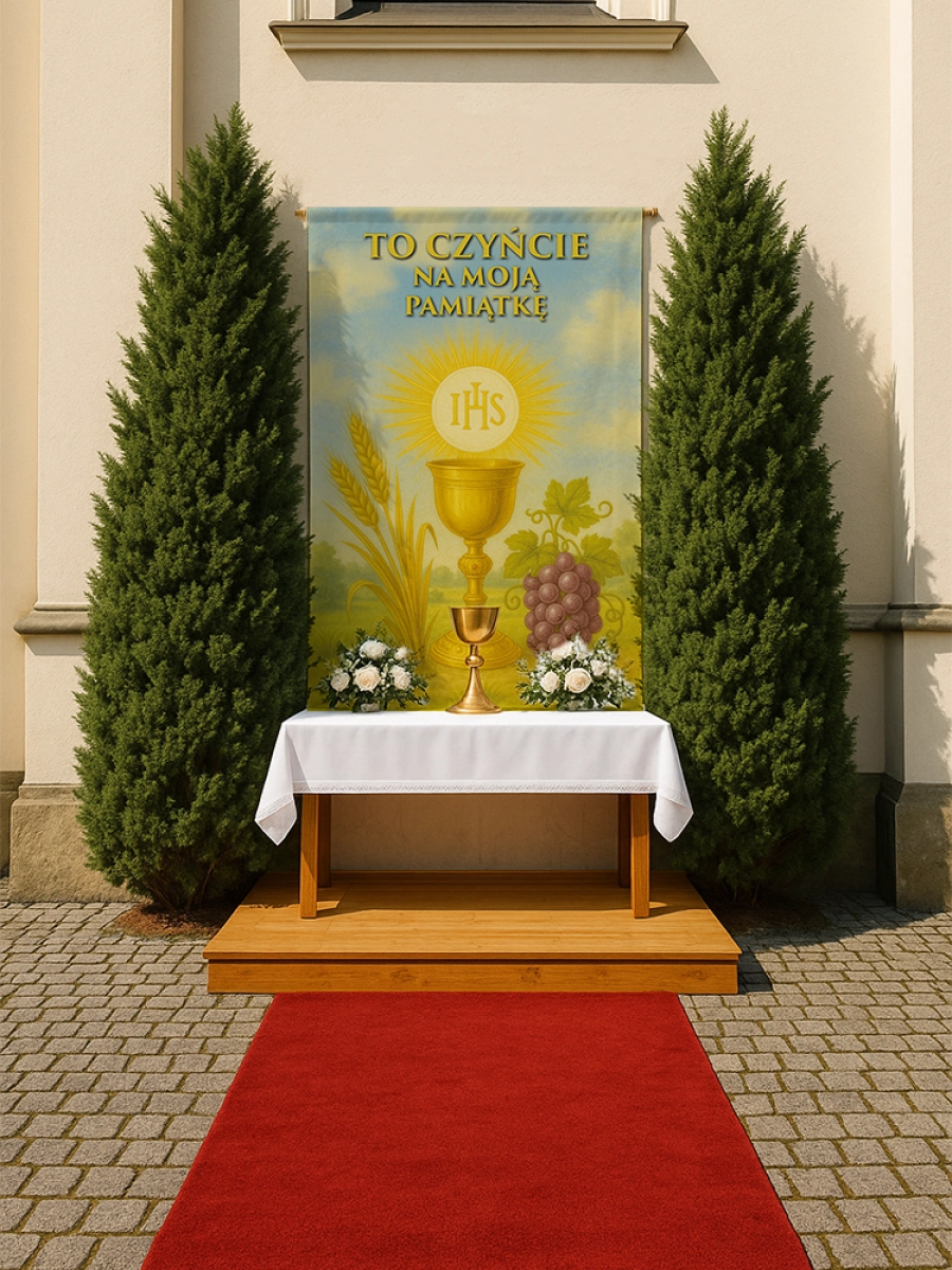 Baner na Boże Ciało dekoracja ołtarzy i procesji BBC0004