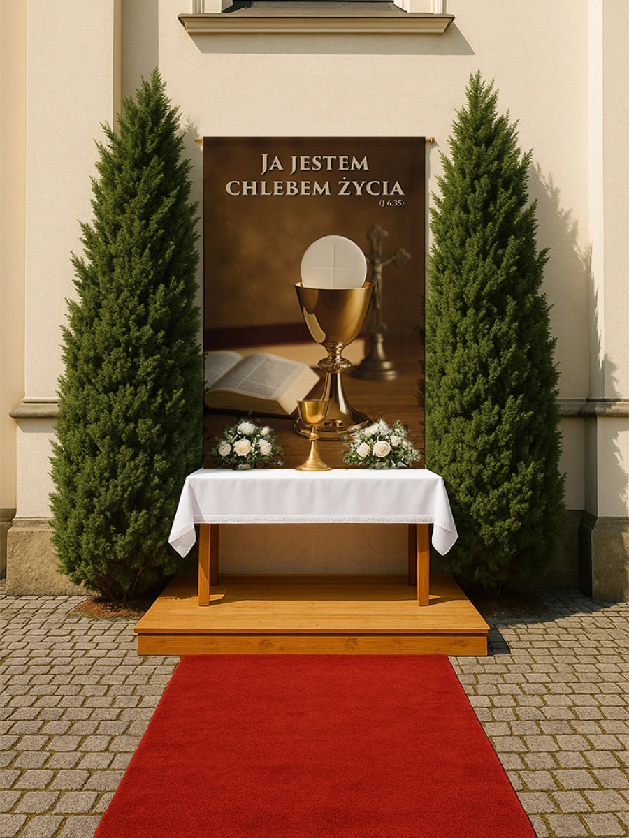 Baner na Boże Ciało dekoracja ołtarzy i procesji BBC0007