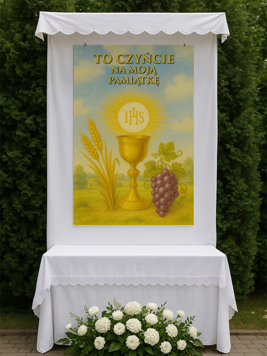 Baner na Boże Ciało dekoracja ołtarzy i procesji BBC0004