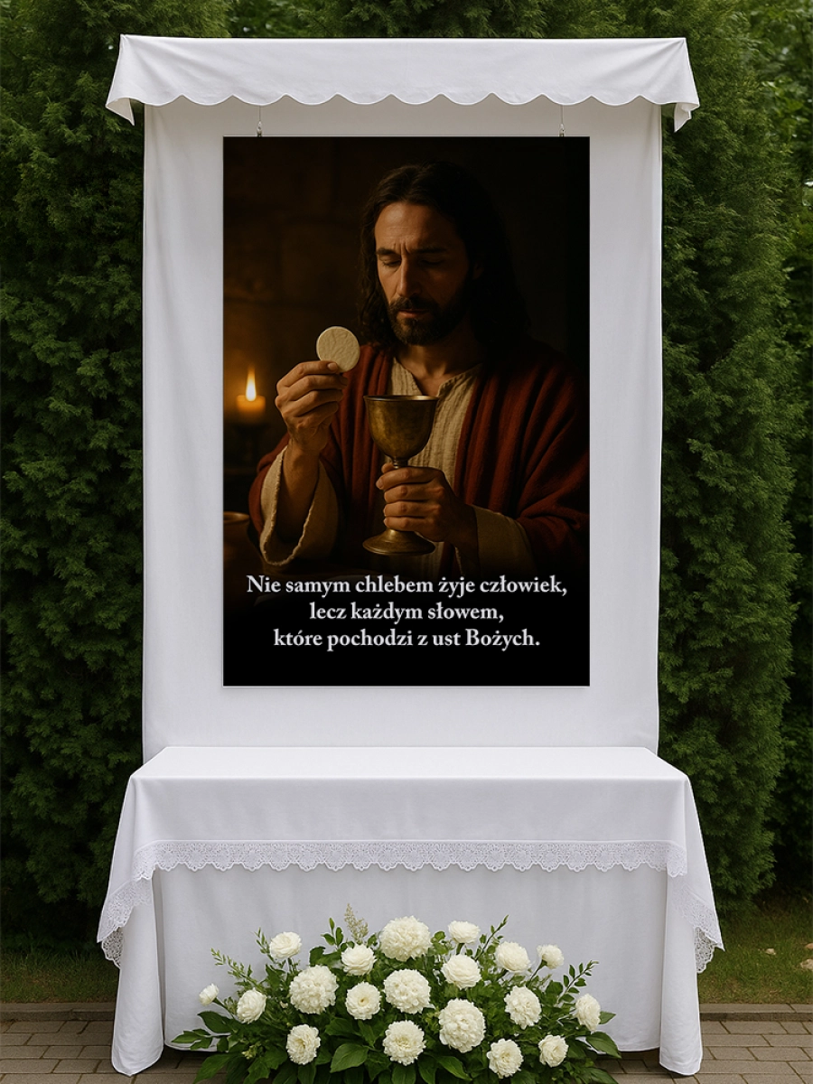 Baner na Boże Ciało dekoracja ołtarzy i procesji BBC0018