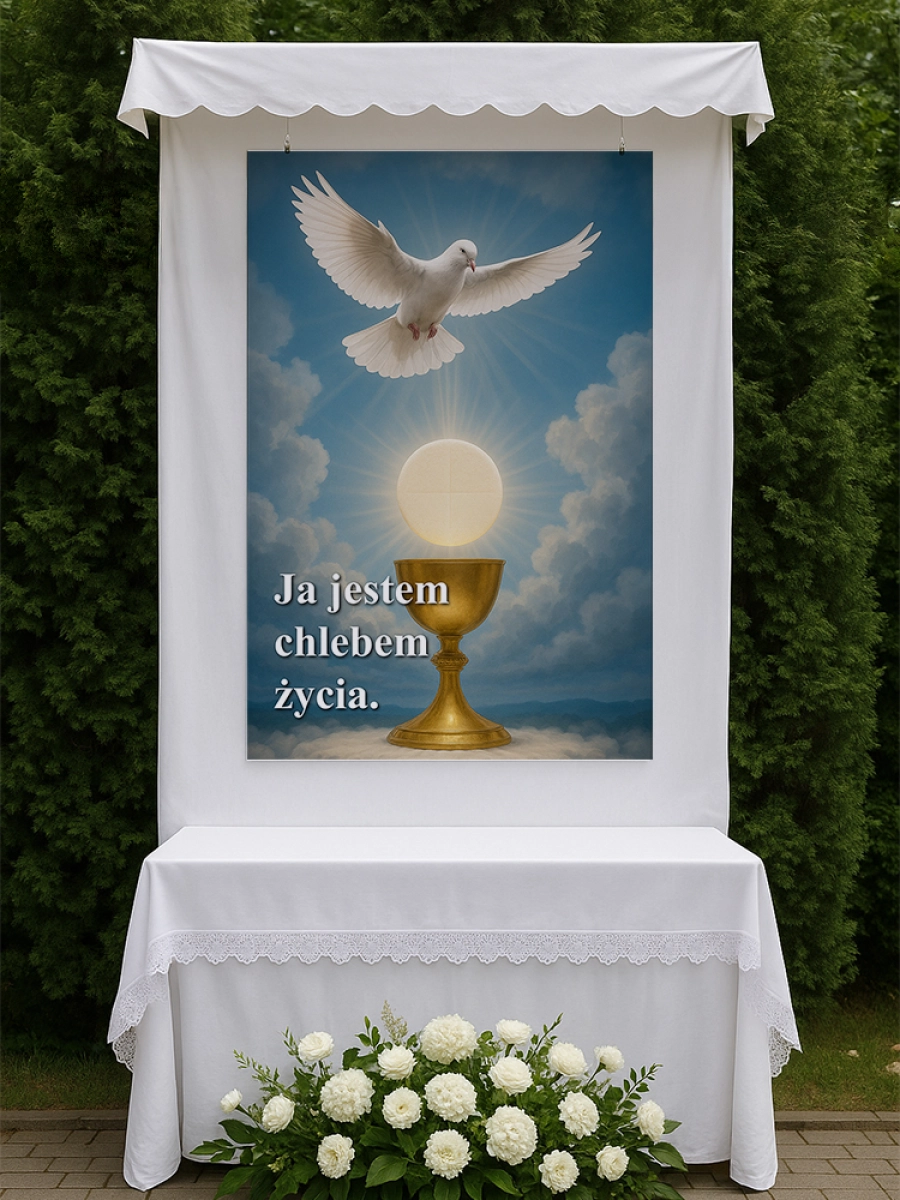 Baner na Boże Ciało dekoracja ołtarzy i procesji BBC0016
