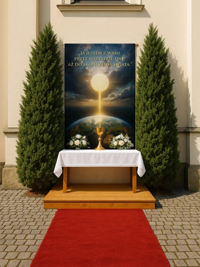 Baner na Boże Ciało dekoracja ołtarzy i&nbsp;procesji BBC0025