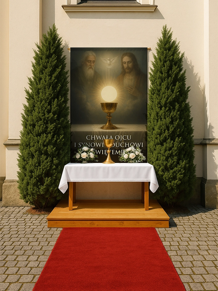 Baner na Boże Ciało dekoracja ołtarzy i&nbsp;procesji BBC0024